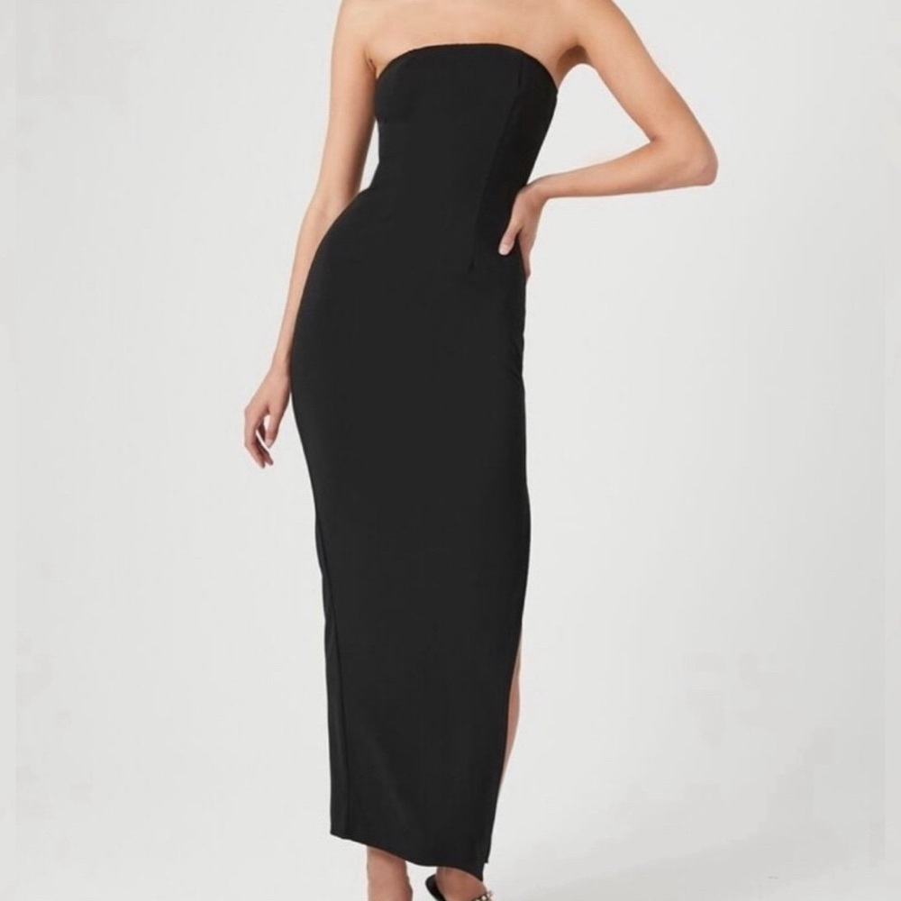Forever 21 Black Strapless Dress